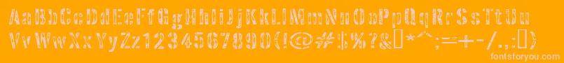 InterplanetaryCrap Font – Pink Fonts on Orange Background