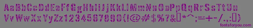 InterplanetaryCrap Font – Purple Fonts on Gray Background