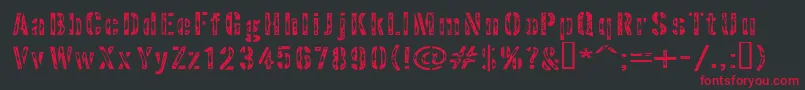 InterplanetaryCrap Font – Red Fonts on Black Background
