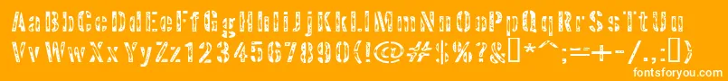 InterplanetaryCrap Font – White Fonts on Orange Background