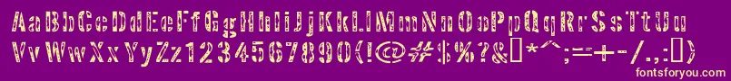 InterplanetaryCrap Font – Yellow Fonts on Purple Background