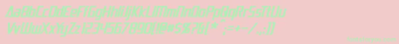 DaiAtlasItalic Font – Green Fonts on Pink Background