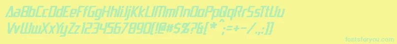 DaiAtlasItalic Font – Green Fonts on Yellow Background