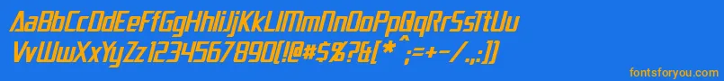 DaiAtlasItalic Font – Orange Fonts on Blue Background
