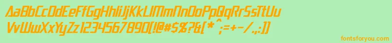 DaiAtlasItalic Font – Orange Fonts on Green Background