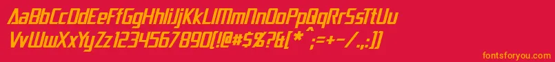 DaiAtlasItalic Font – Orange Fonts on Red Background
