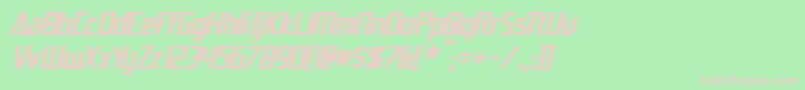 Шрифт DaiAtlasItalic – розовые шрифты на зелёном фоне