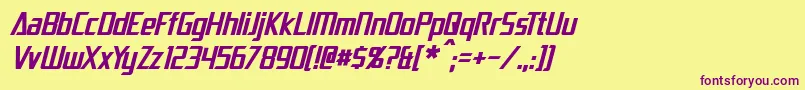 DaiAtlasItalic Font – Purple Fonts on Yellow Background