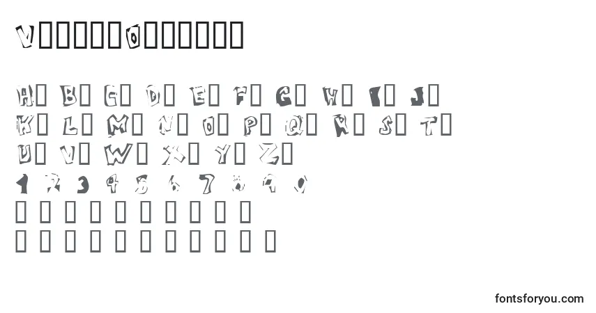 Шрифт VictimOddtype – алфавит, цифры, специальные символы
