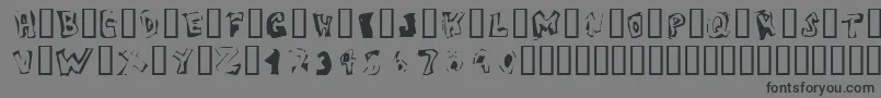 フォントVictimOddtype – 黒い文字の灰色の背景