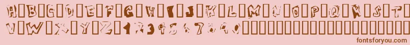 VictimOddtype Font – Brown Fonts on Pink Background