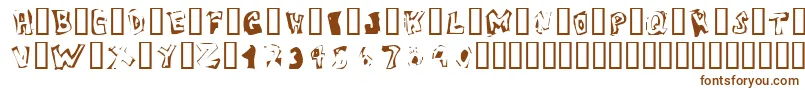 VictimOddtype-fontti – ruskeat fontit valkoisella taustalla