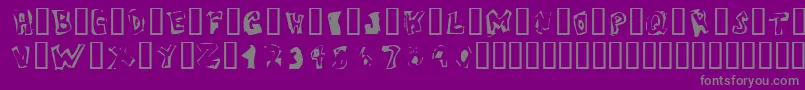 VictimOddtype Font – Gray Fonts on Purple Background