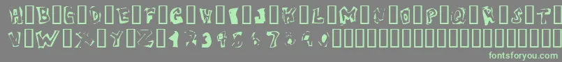 VictimOddtype-Schriftart – Grüne Schriften auf grauem Hintergrund