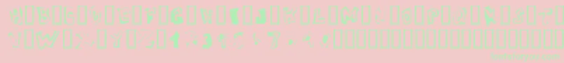 VictimOddtype Font – Green Fonts on Pink Background