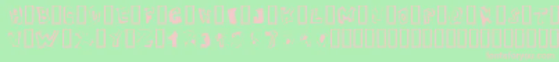 VictimOddtype Font – Pink Fonts on Green Background