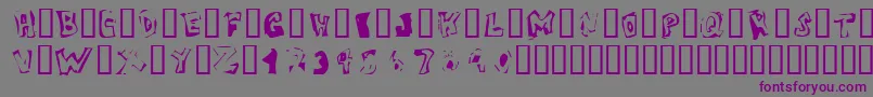 VictimOddtype-Schriftart – Violette Schriften auf grauem Hintergrund