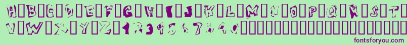 VictimOddtype Font – Purple Fonts on Green Background