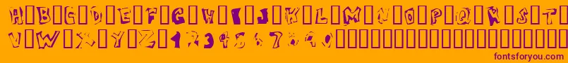 VictimOddtype Font – Purple Fonts on Orange Background
