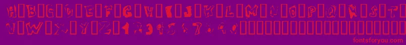 VictimOddtype Font – Red Fonts on Purple Background