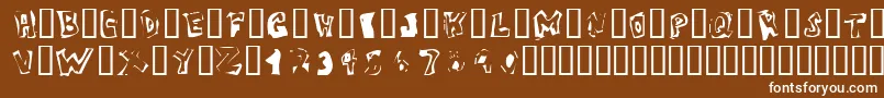 フォントVictimOddtype – 茶色の背景に白い文字
