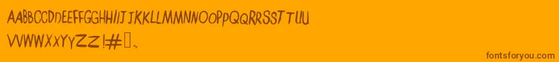 Amelialilykt Font – Brown Fonts on Orange Background
