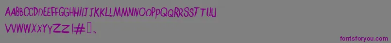 Amelialilykt Font – Purple Fonts on Gray Background