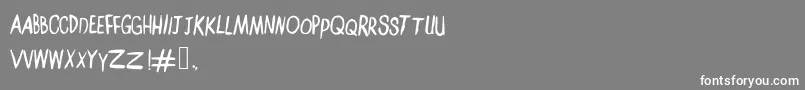 Amelialilykt Font – White Fonts on Gray Background