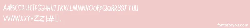 Amelialilykt Font – White Fonts on Pink Background