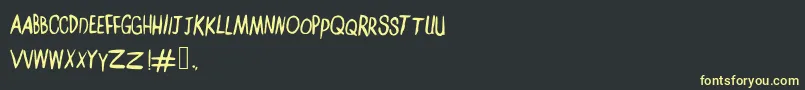 Amelialilykt Font – Yellow Fonts on Black Background