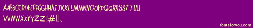 Amelialilykt Font – Yellow Fonts on Purple Background