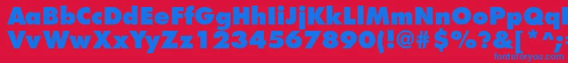 FuturistextraboldRegular Font – Blue Fonts on Red Background