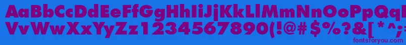 FuturistextraboldRegular Font – Purple Fonts on Blue Background