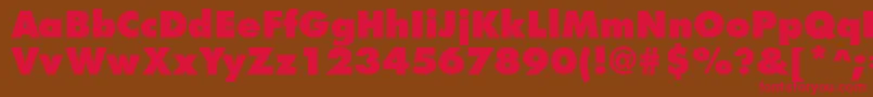 FuturistextraboldRegular Font – Red Fonts on Brown Background