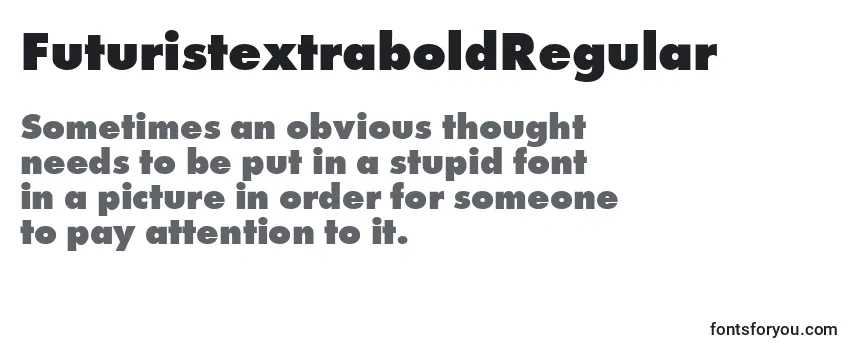 FuturistextraboldRegular Font