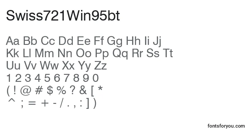 A fonte Swiss721Win95bt – alfabeto, números, caracteres especiais