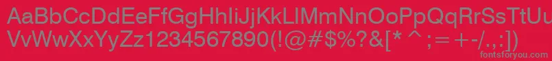 Swiss721Win95bt Font – Gray Fonts on Red Background
