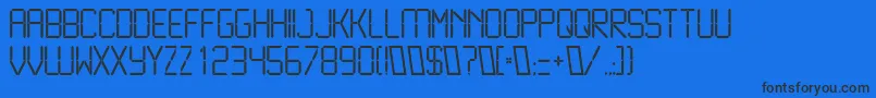 LiquidcrystalLight Font – Black Fonts on Blue Background
