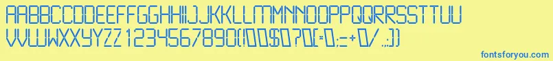 Подробнее о шрифте LiquidcrystalLight Шрифт LiquidcrystalLight – синие шрифты на жёлтом фоне