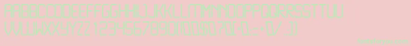 LiquidcrystalLight-Schriftart – Grüne Schriften auf rosa Hintergrund