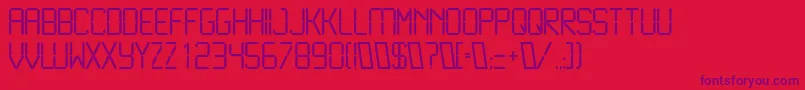 LiquidcrystalLight-Schriftart – Violette Schriften auf rotem Hintergrund