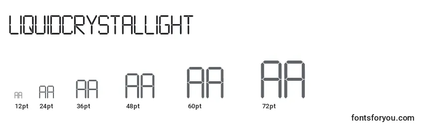 LiquidcrystalLight Font Sizes