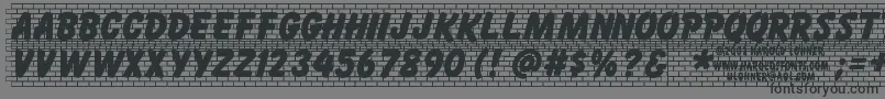 フォントBricklet – 黒い文字の灰色の背景