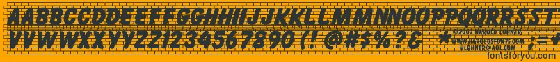 Шрифт Bricklet – чёрные шрифты на оранжевом фоне