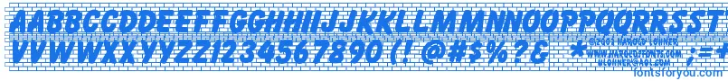 Шрифт Bricklet – синие шрифты на белом фоне