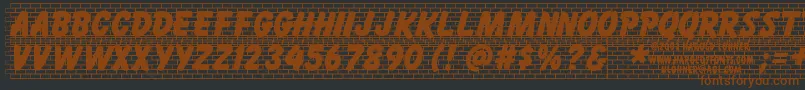 Bricklet-Schriftart – Braune Schriften auf schwarzem Hintergrund