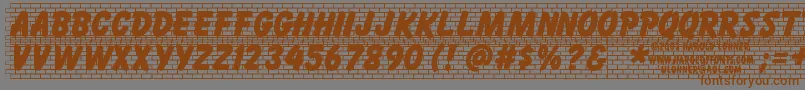 Шрифт Bricklet – коричневые шрифты на сером фоне