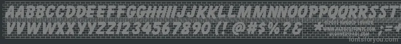 Bricklet Font – Gray Fonts on Black Background