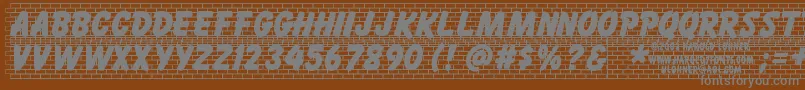 Шрифт Bricklet – серые шрифты на коричневом фоне