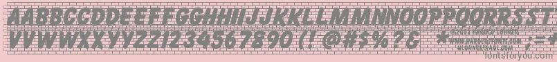 Bricklet Font – Gray Fonts on Pink Background